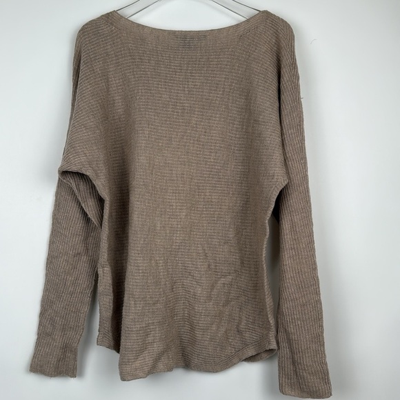 Vince Ribbed Knit Wool Cashmere Boat Neck Sweater Oatmeal / Beige Size Small - Picture 7 of 8